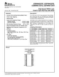 Datasheet CD74HC273 manufacturer TI